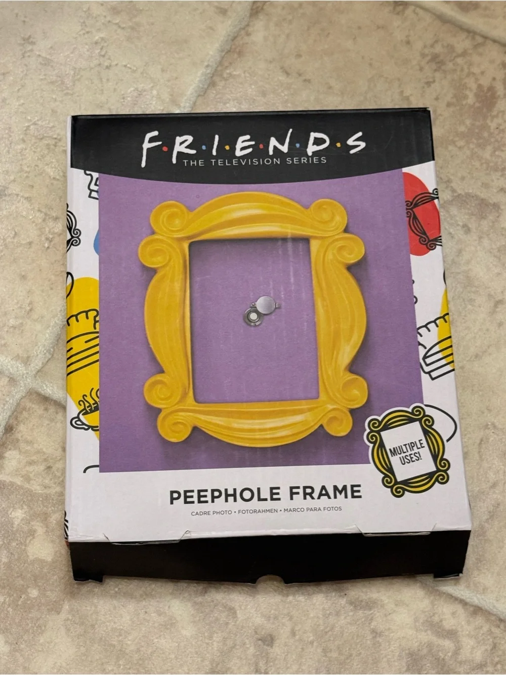 NWT FRIENDS YELLOW PEEPHOLE FRAME FOR DOOR et cetera